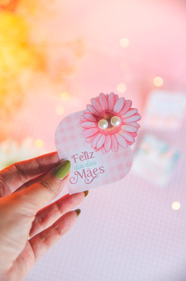 Card com brinco | Dia das mães